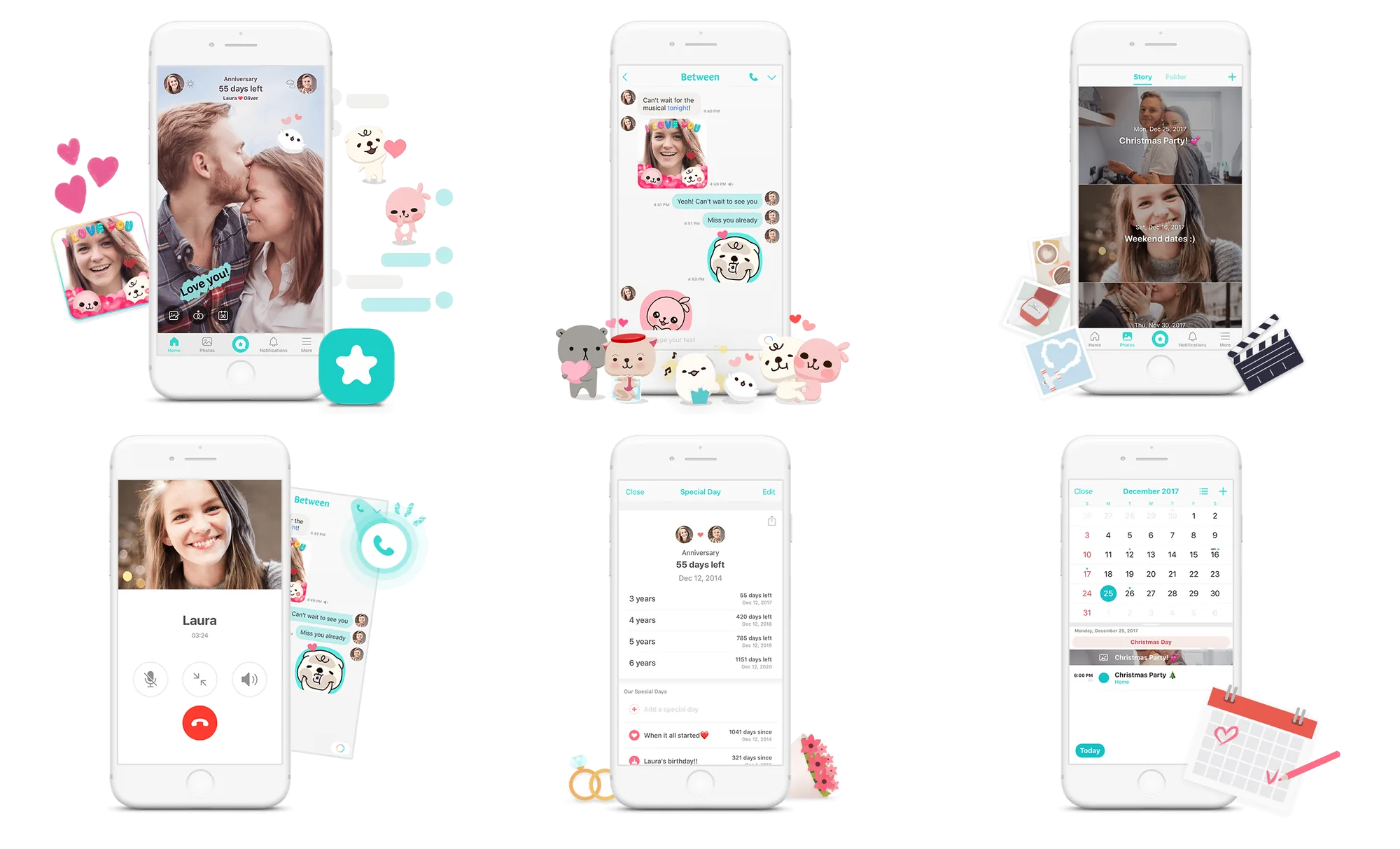 Between app screenshots