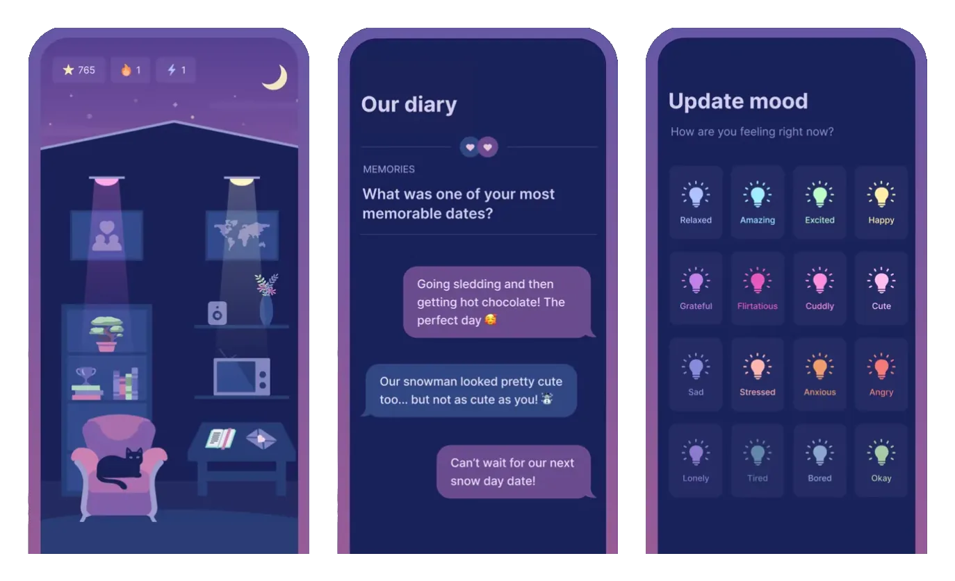Cozy app screenshots