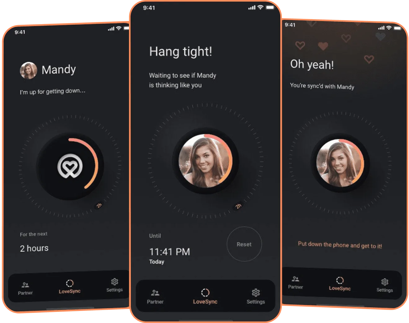 LoveSync app screenshots