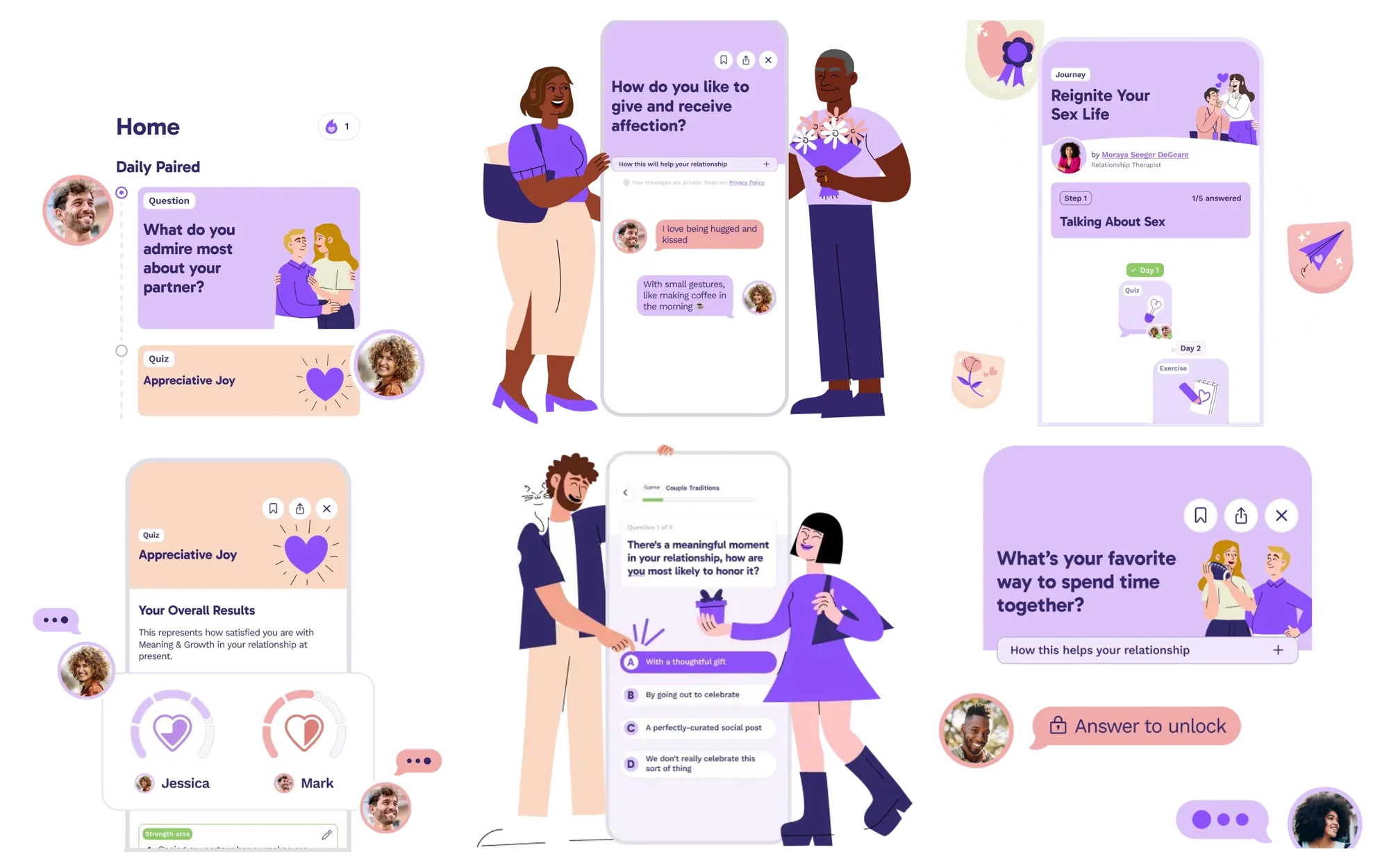 Paired app screenshots