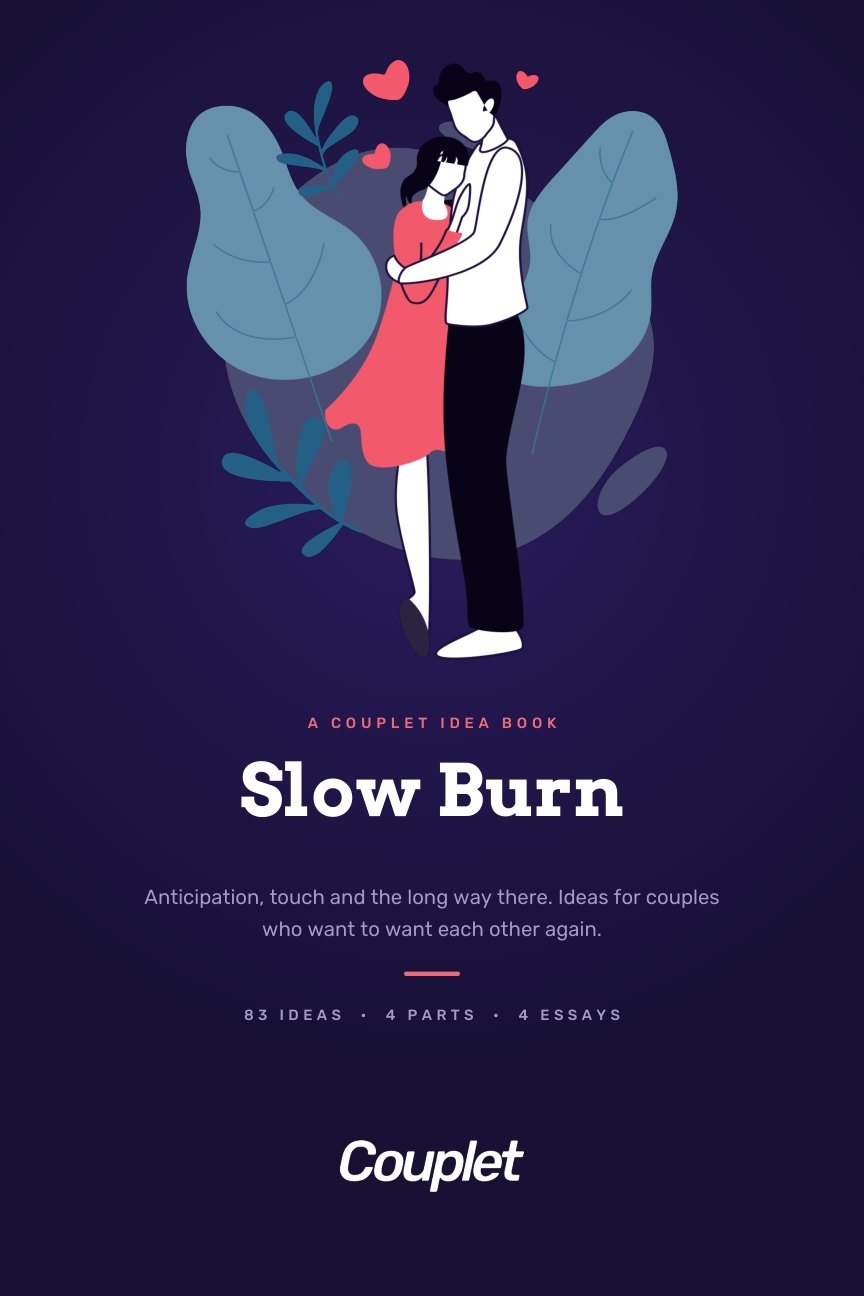 Slow Burn cover: an illustrated couple embracing