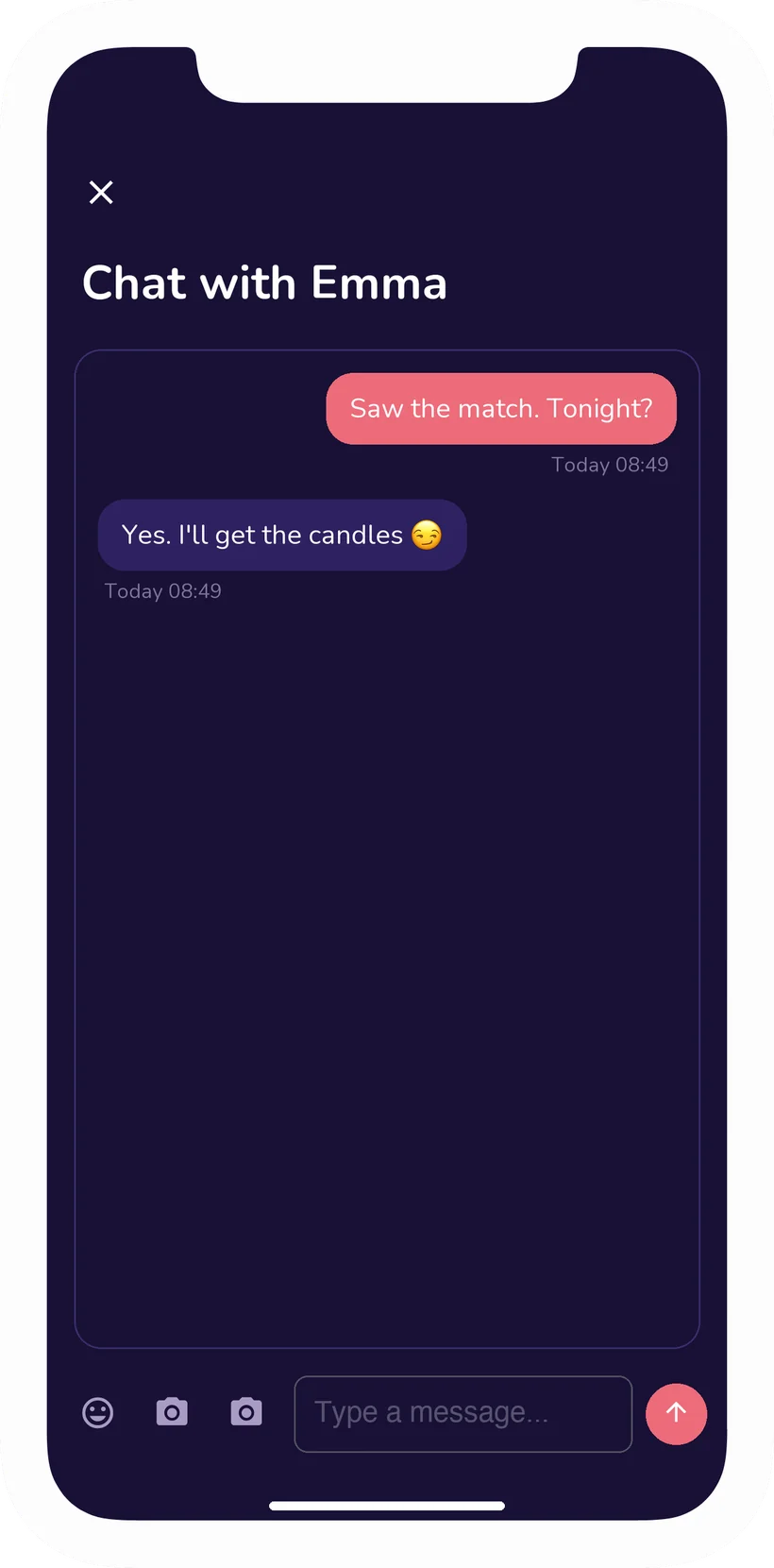 Couplet's private chat between partners after a match